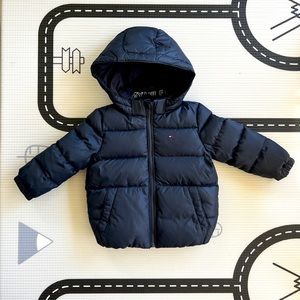 Blue Tommy Hilfiger water resistant down jacket